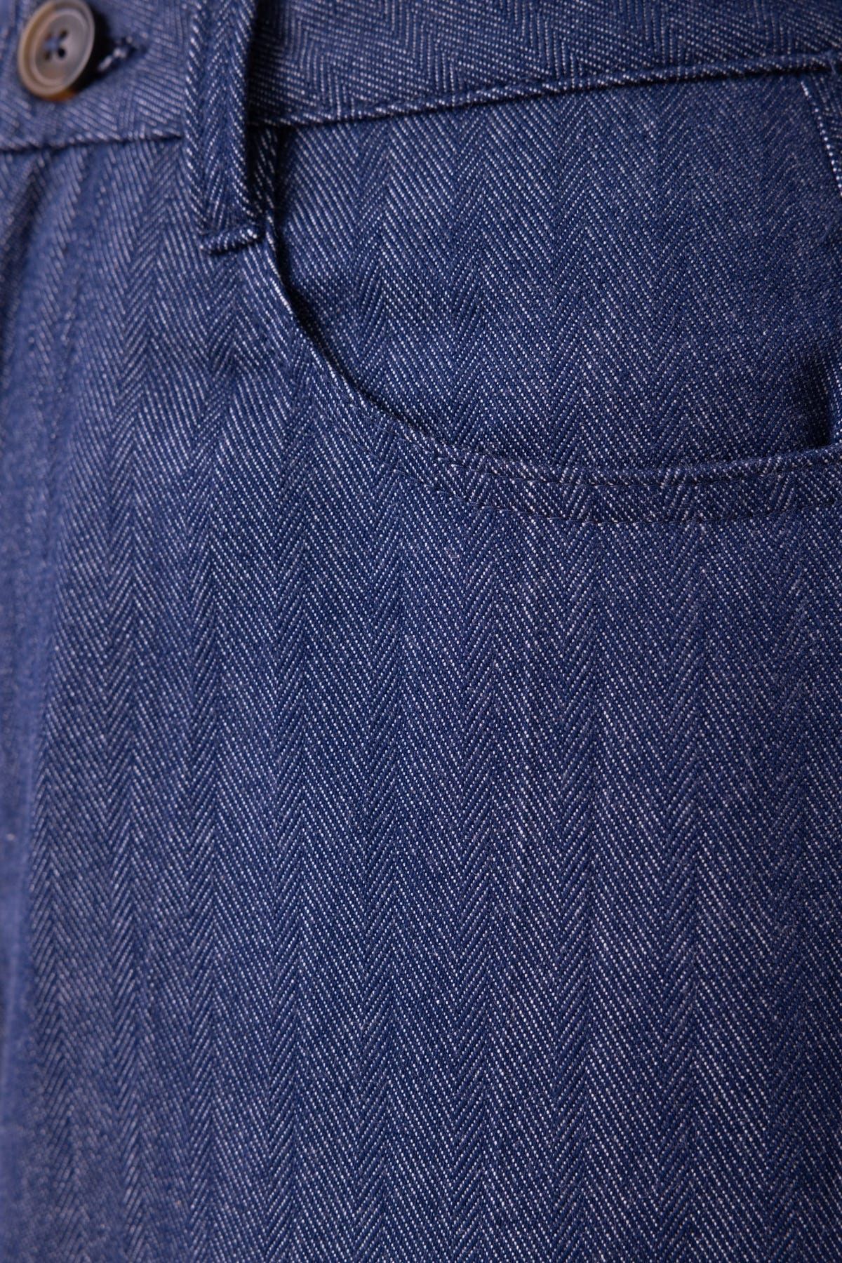 Katniss Blue Handwoven Denim Barrel Pants - image 6