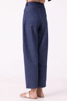 Katniss Blue Handwoven Denim Barrel Pants view 9