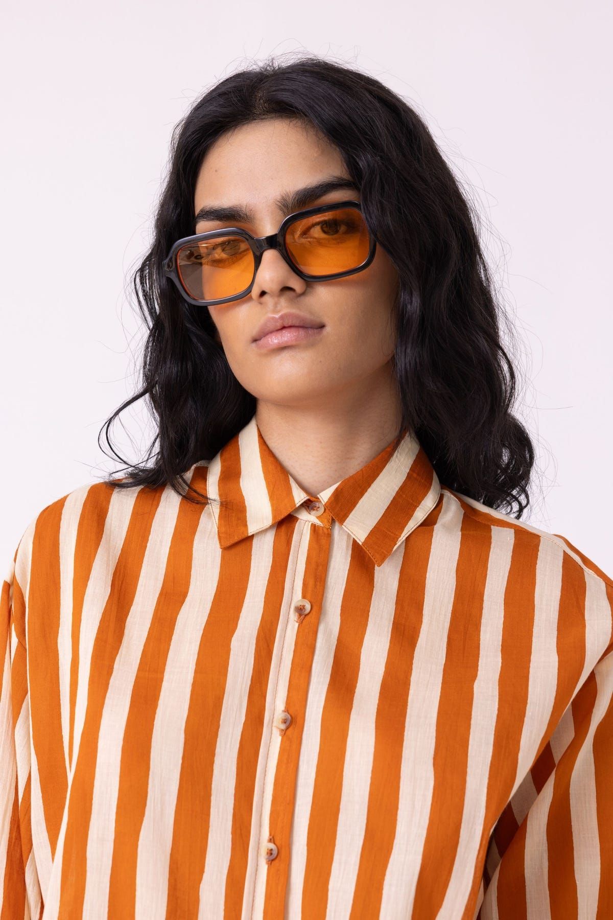 Tori Rust Striped Shirt - image 5