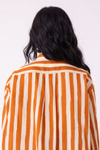 Tori Rust Striped Shirt view 8