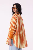 Tori Rust Striped Shirt view 9