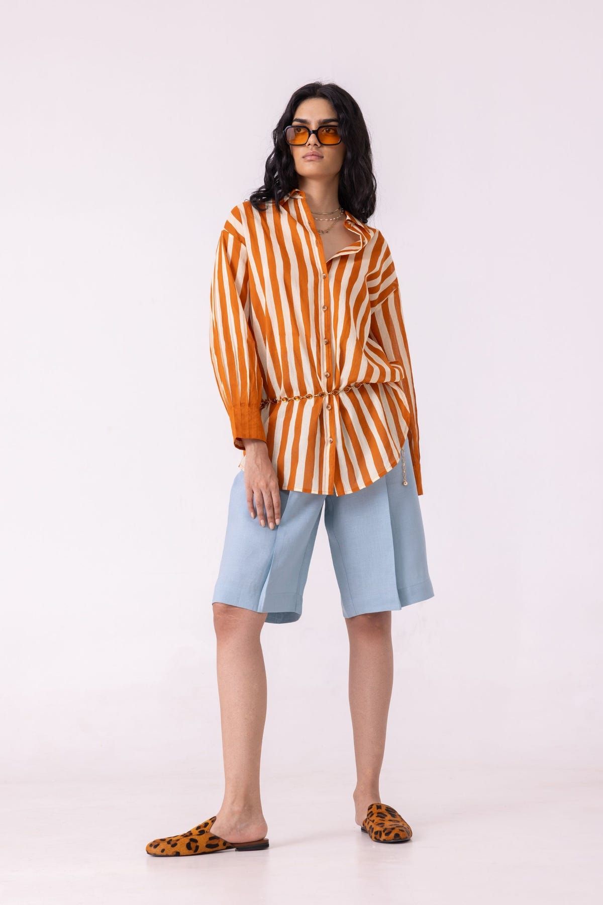 Tori Rust Striped Shirt - image 10