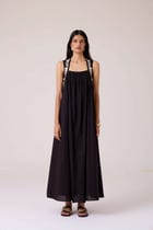 Themis Black Embroidered Dress view 1