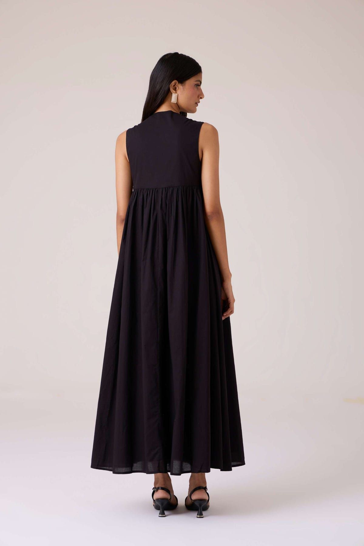 Themis Black Embroidered Dress - image 14