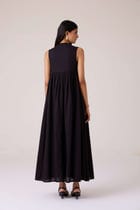Themis Black Embroidered Dress view 14
