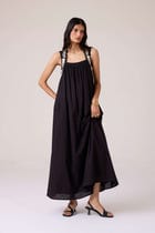 Themis Black Embroidered Dress view 15