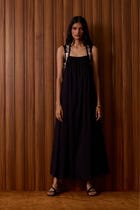 Themis Black Embroidered Dress view 16