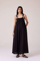 Themis Black Embroidered Dress view 4