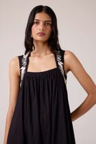 Themis Black Embroidered Dress view 5