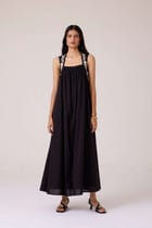 Themis Black Embroidered Dress view 8