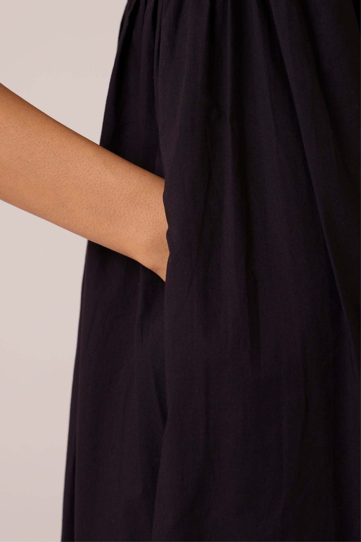 Themis Black Embroidered Dress - image 10