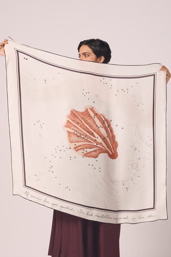 The Summer House — Cancer Printed Satin Scarf