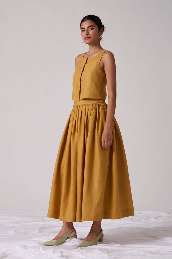 The Summer House — Adelaide Skirt Set - Mustard