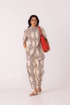 Sonja Hand Printed Barrel Pants view 1