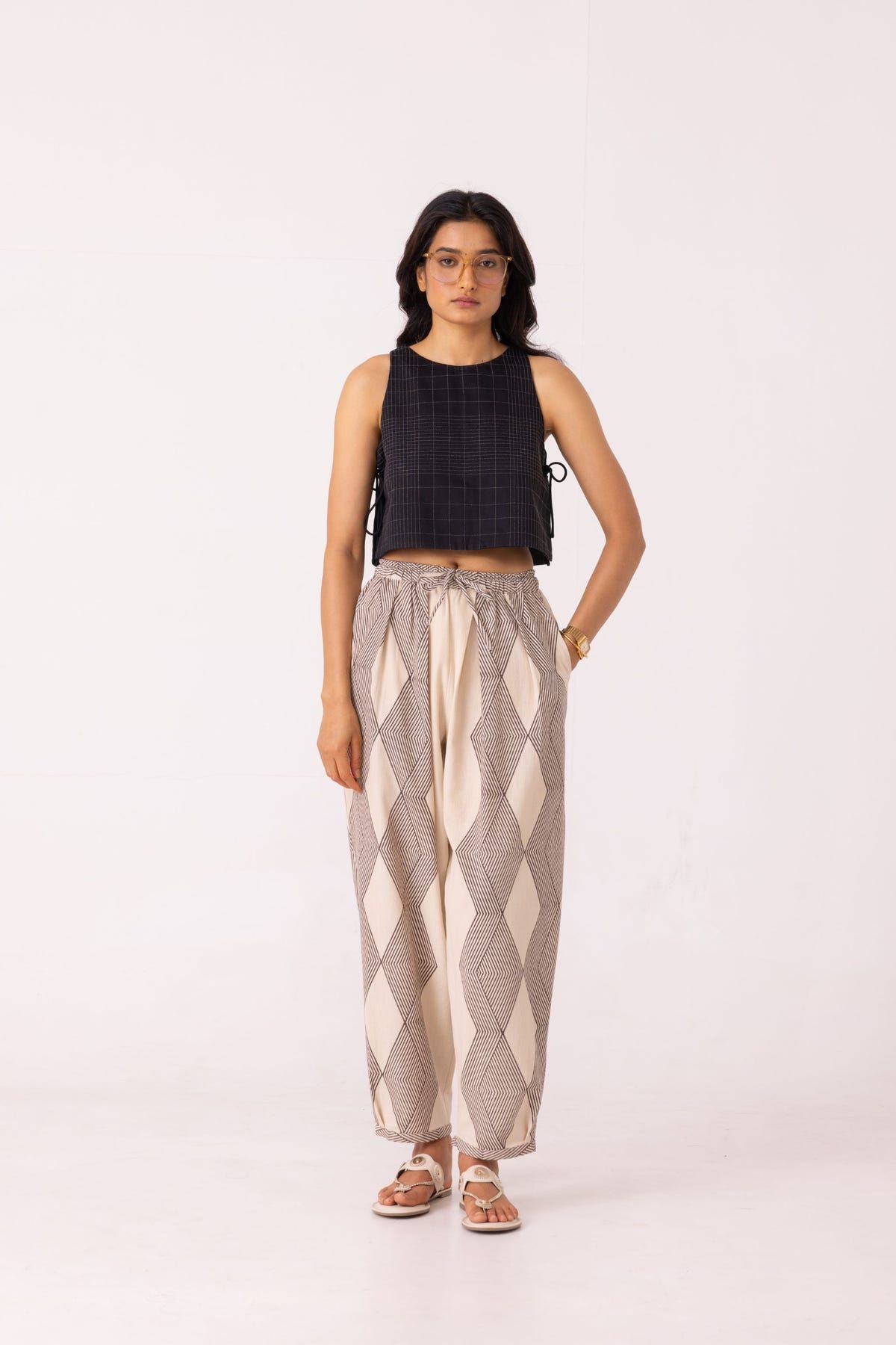 Sonja Hand Printed Barrel Pants - image 2