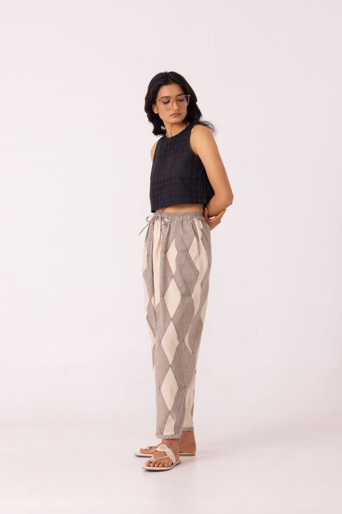 Sonja Hand Printed Barrel Pants - image 3