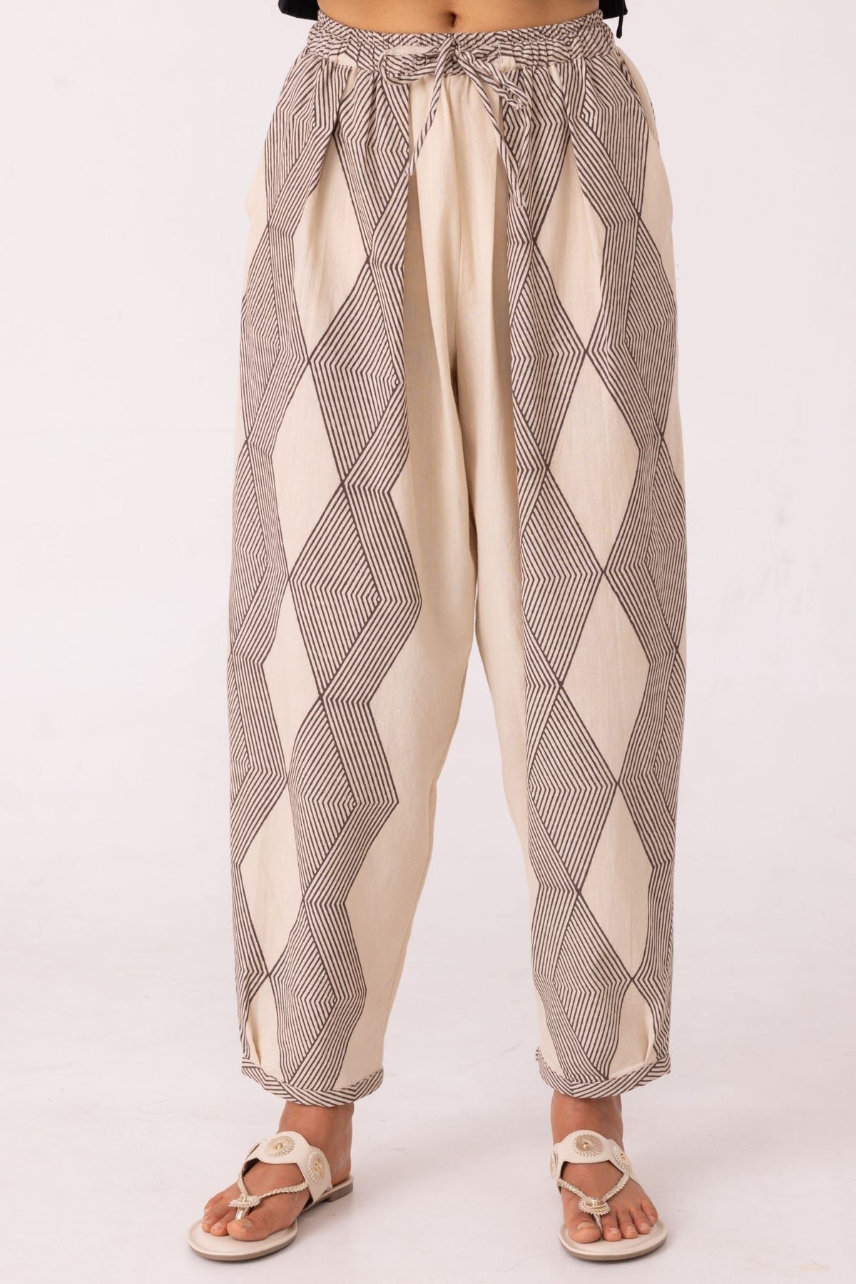 Sonja Hand Printed Barrel Pants - image 4