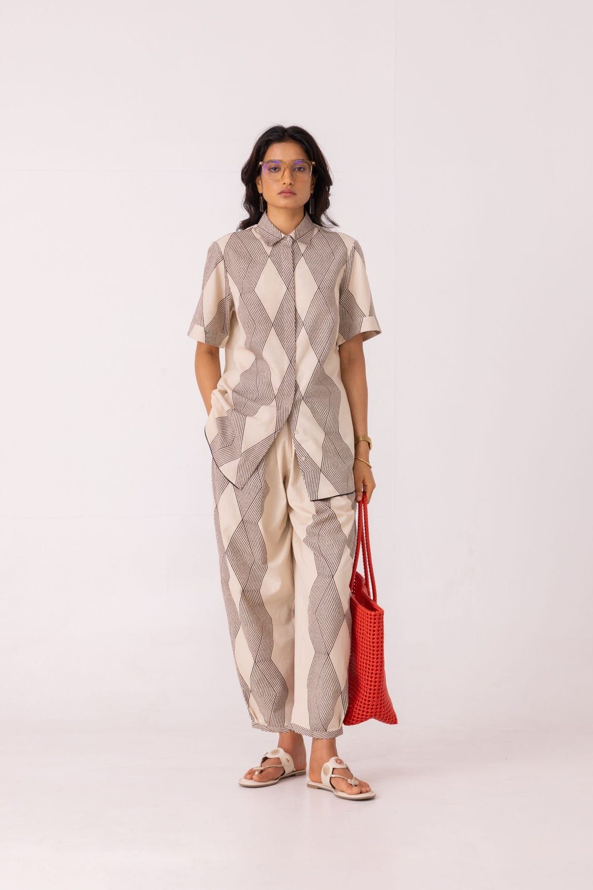 Sonja Hand Printed Barrel Pants - image 9