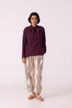 Sonja Hand Printed Barrel Pants view 10