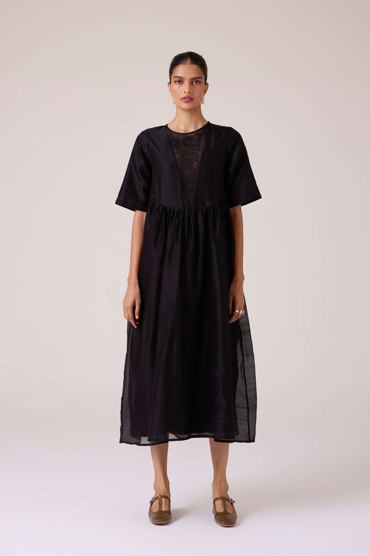 Callisto Black Handwoven Dress - image 1