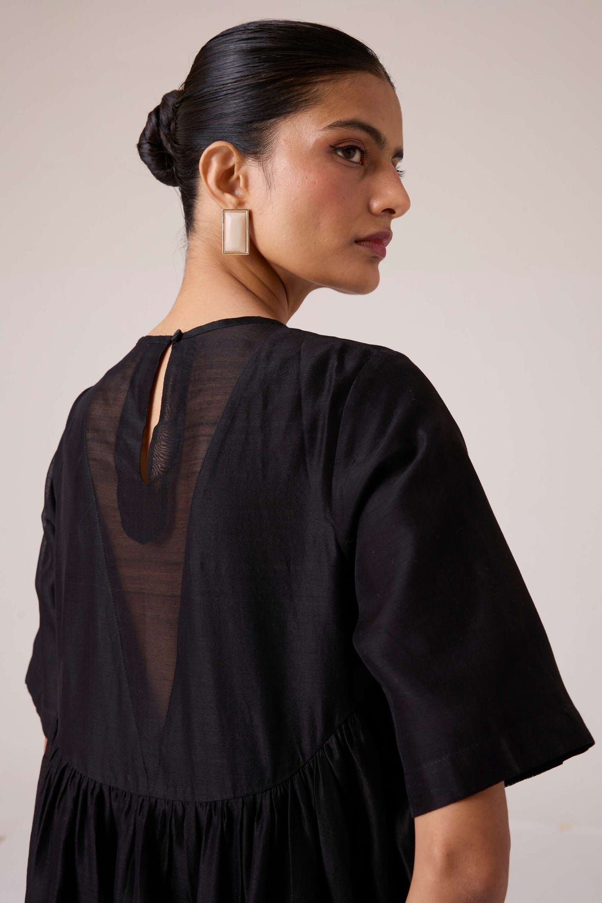 Callisto Black Handwoven Dress - image 12
