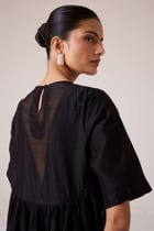 Callisto Black Handwoven Dress view 12
