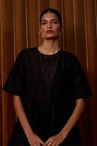 Callisto Black Handwoven Dress view 14