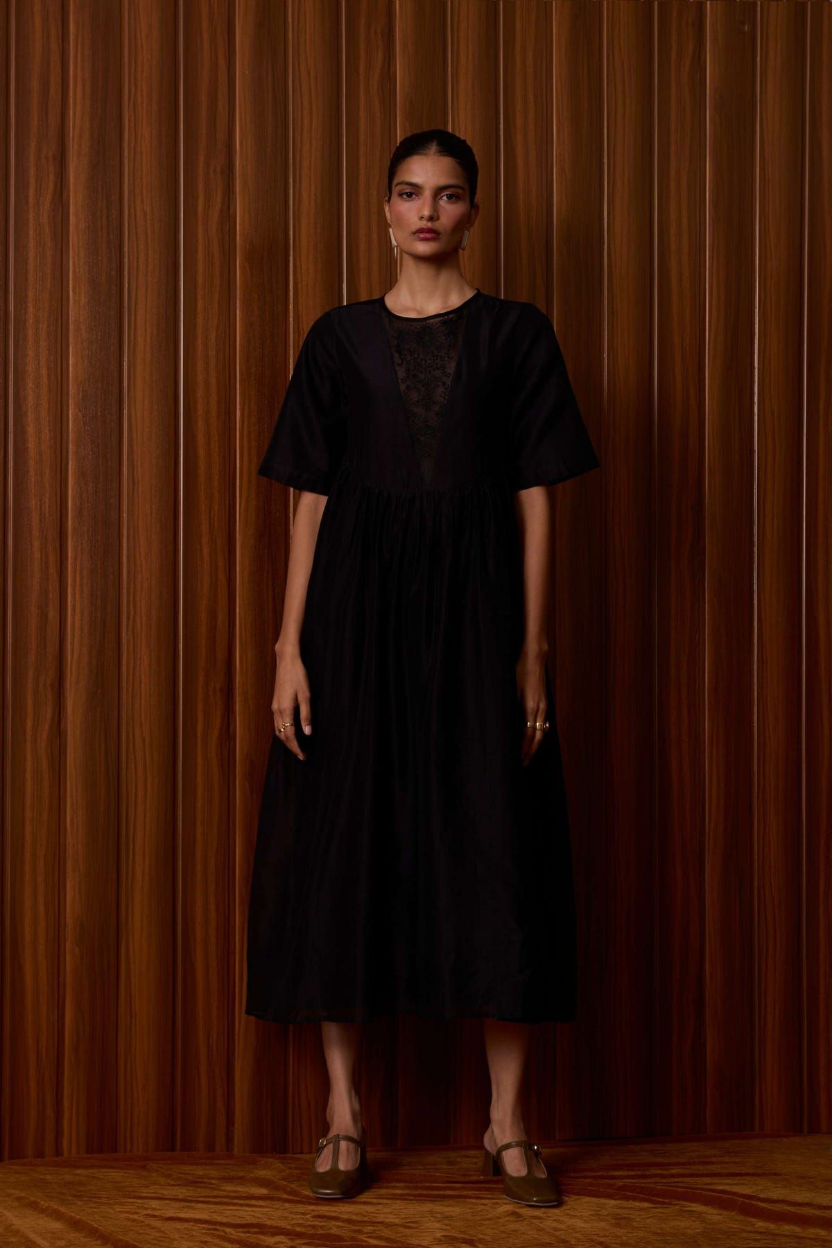 Callisto Black Handwoven Dress - image 17