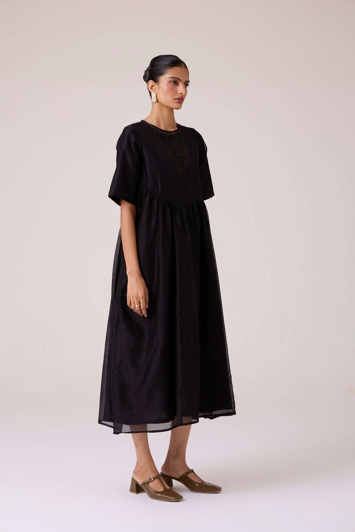 Callisto Black Handwoven Dress - image 2