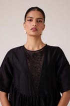 Callisto Black Handwoven Dress view 4