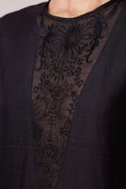 Callisto Black Handwoven Dress view 6