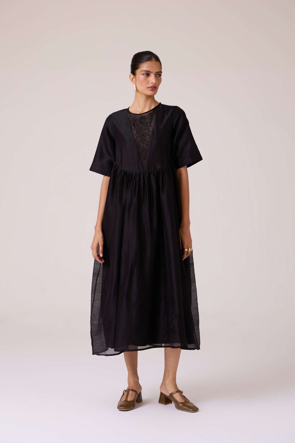 Callisto Black Handwoven Dress - image 9