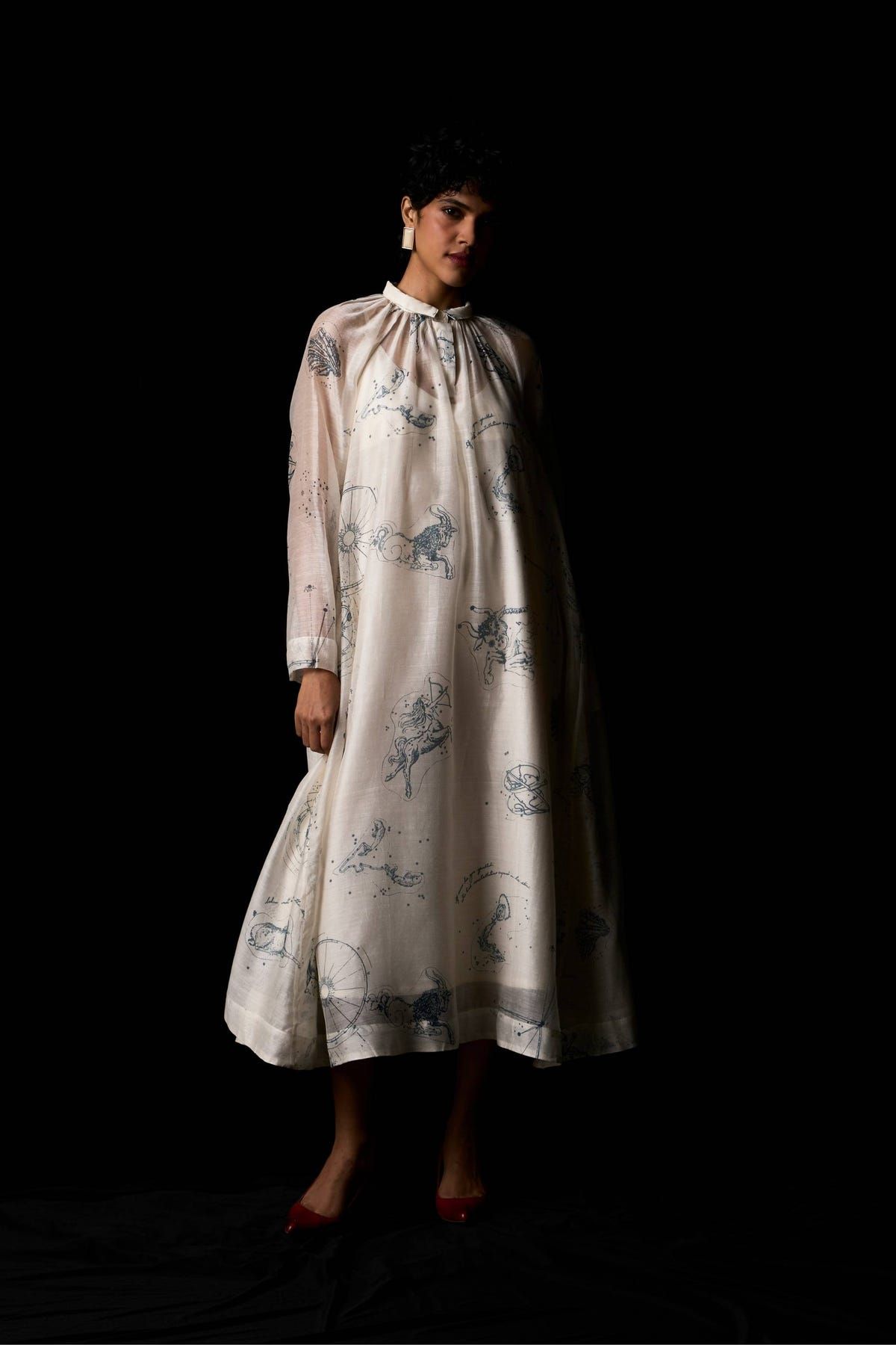 Cheryl Zodiac Print Handwoven Dress - image 20