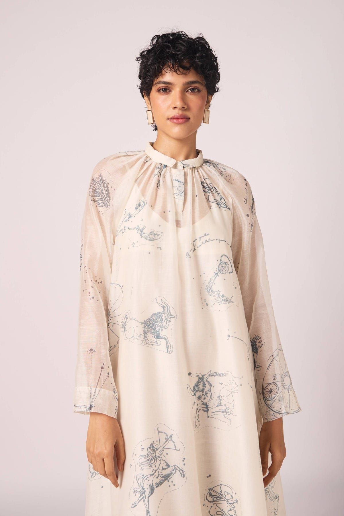 Cheryl Zodiac Print Handwoven Dress - image 4