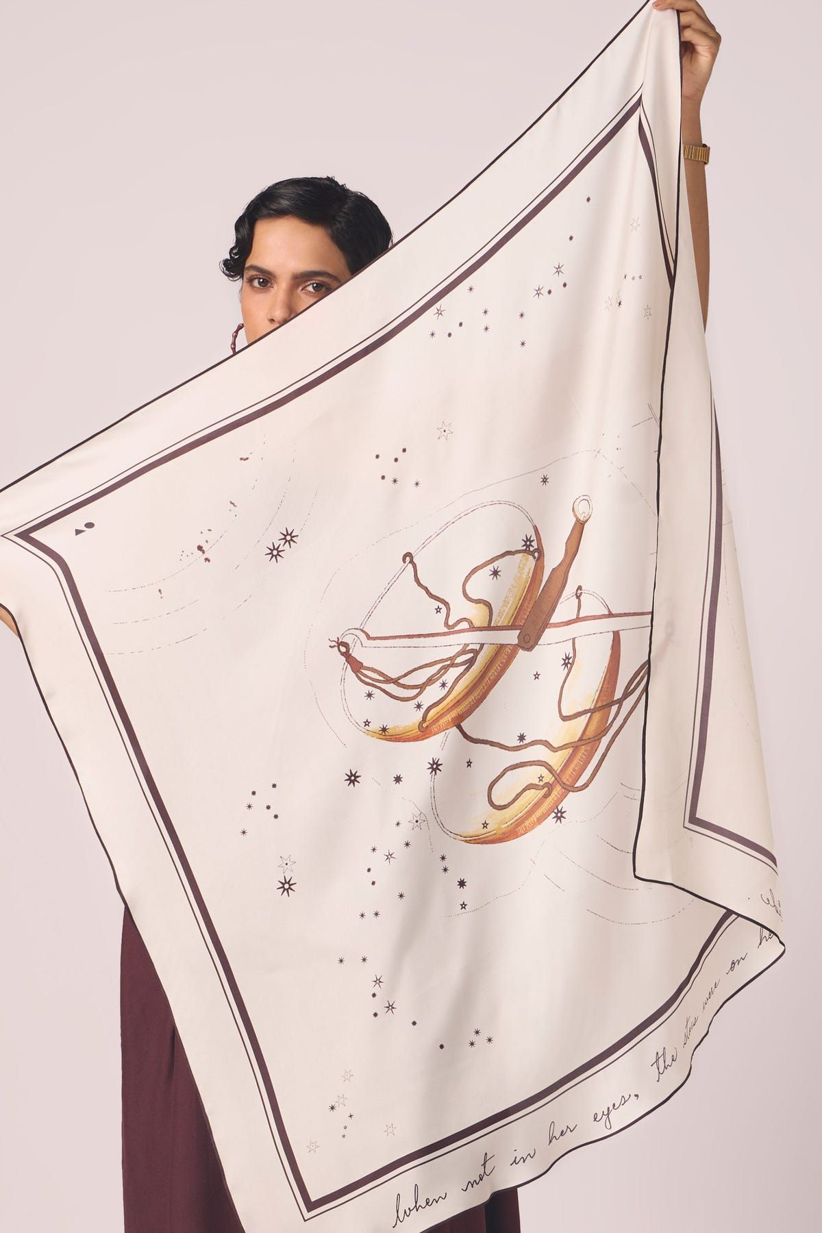 Libra Printed Satin Scarf - image 2