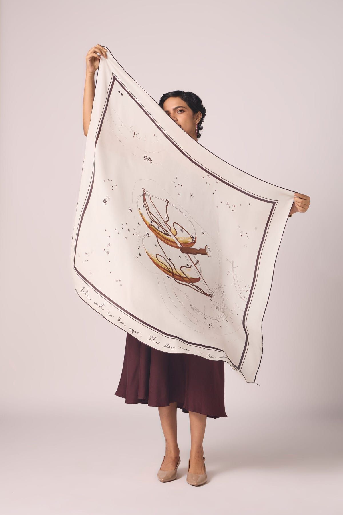 Libra Printed Satin Scarf - image 4