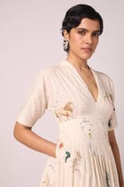 Aara Zodiac Print Pleated Dress view 11