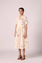 Aara Zodiac Print Pleated Dress view 2