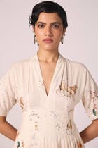 Aara Zodiac Print Pleated Dress view 4