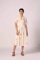 Aara Zodiac Print Pleated Dress view 5