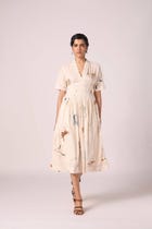Aara Zodiac Print Pleated Dress view 6