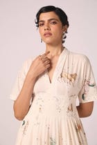 Aara Zodiac Print Pleated Dress view 8