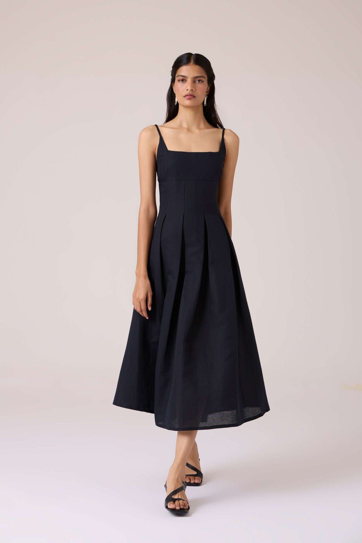 Eos Black Midi Dress - image 11