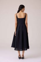 Eos Black Midi Dress view 12