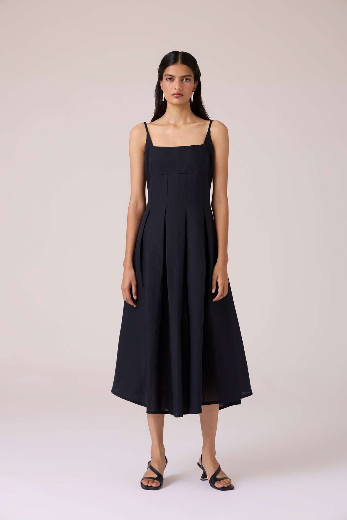 Eos Black Midi Dress - image 3
