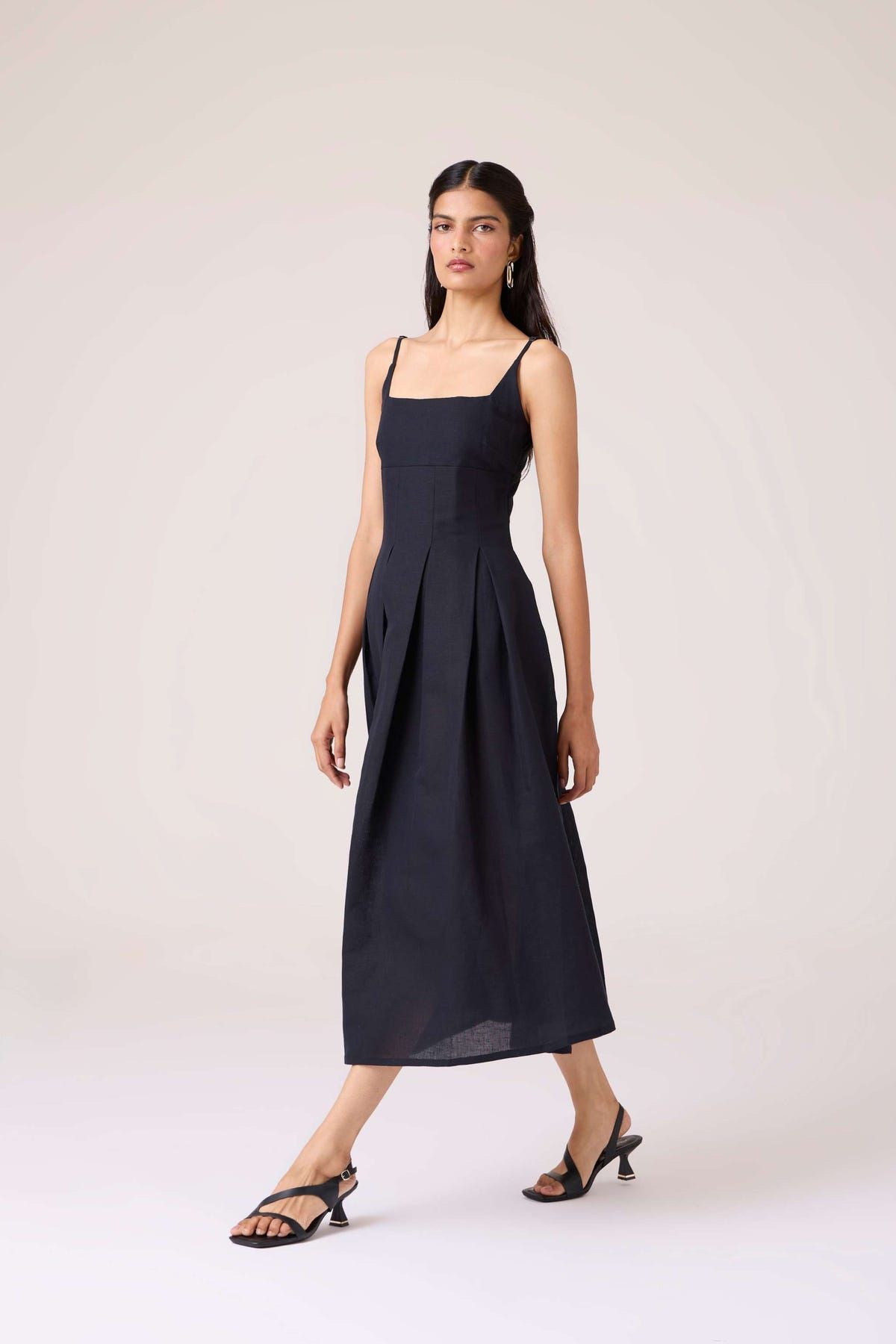 Eos Black Midi Dress - image 10