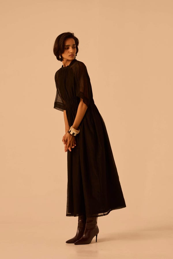 The Summer House — Arha Black Handwoven Dress