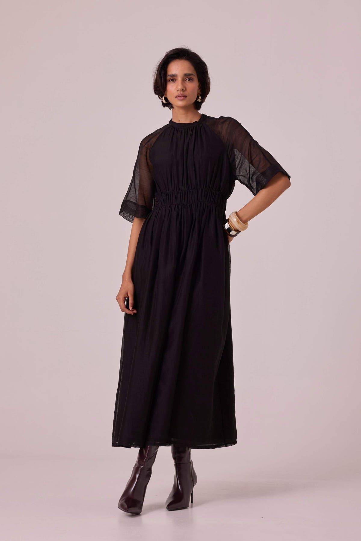 Arha Black Handwoven Dress - image 7
