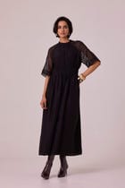 Arha Black Handwoven Dress view 7