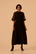 Arha Black Handwoven Dress view 10